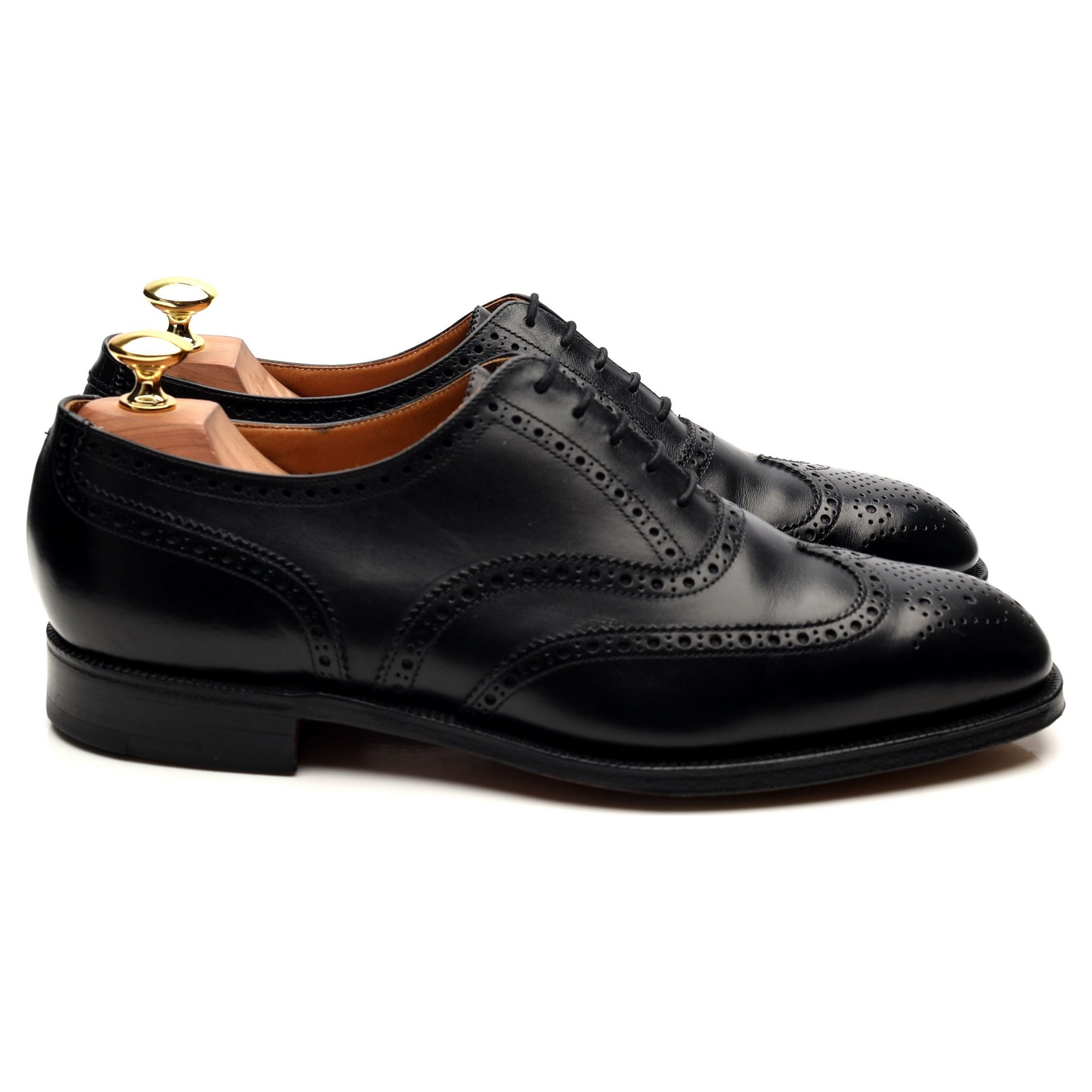 Crockett & Jones Canterbury richelieu brogue cuir noir 8,5