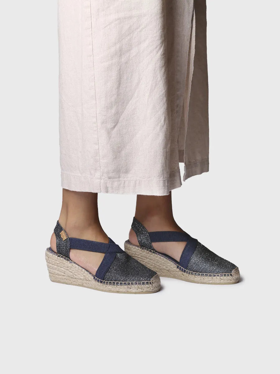 Toni Pons Triton espadrille compensée brillante vegan