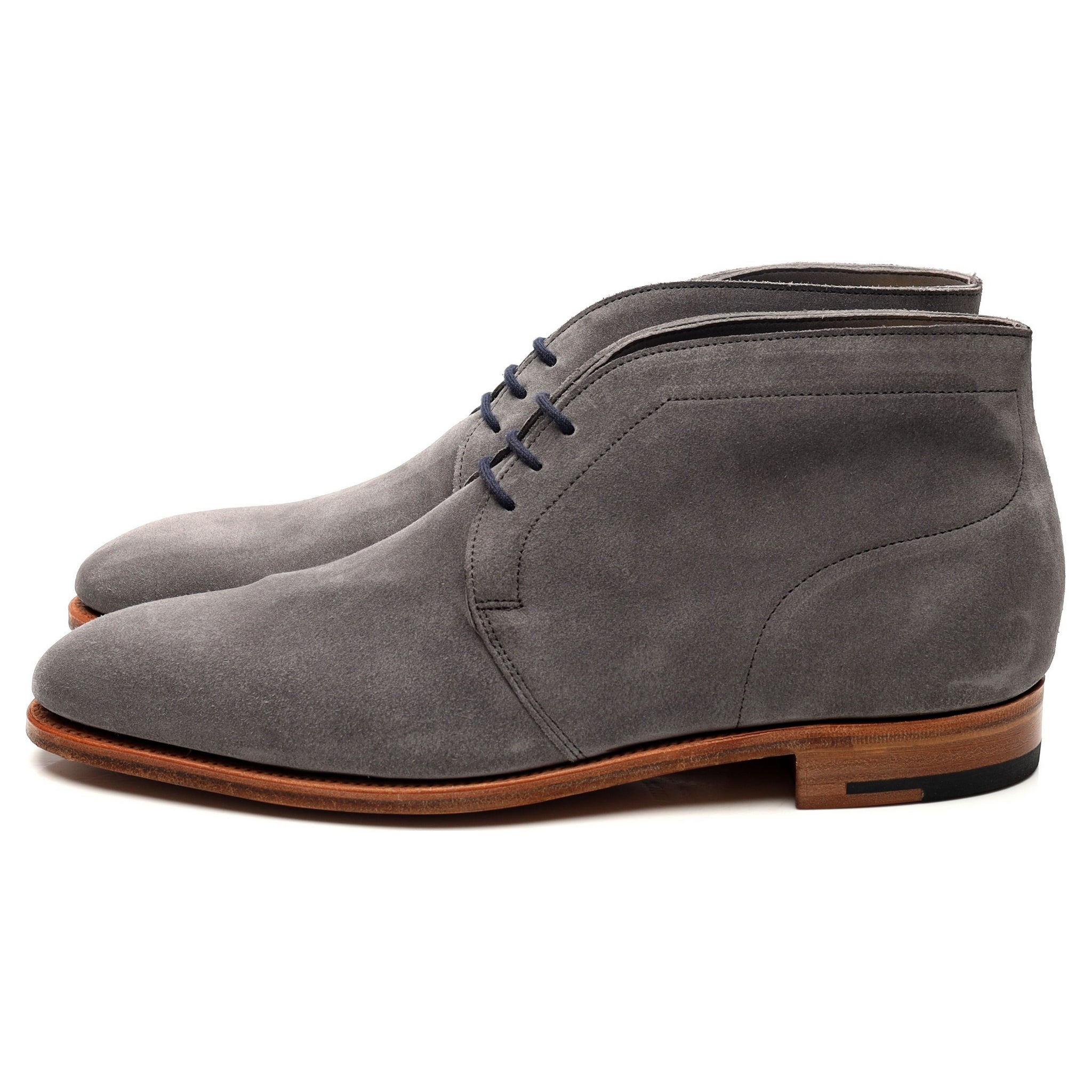John Lobb Ferris boots chukka daim gris UK 6.5