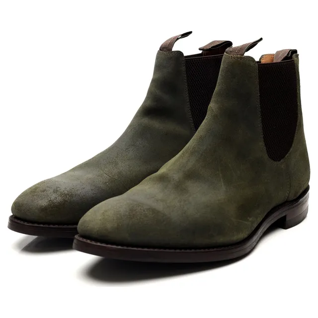 Loake Chatsworth bottine chelsea daim vert 12 large