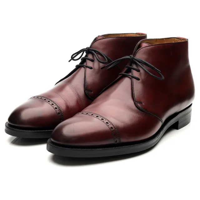 Edward Green Lomond boots chukka cuir bordeaux UK 11