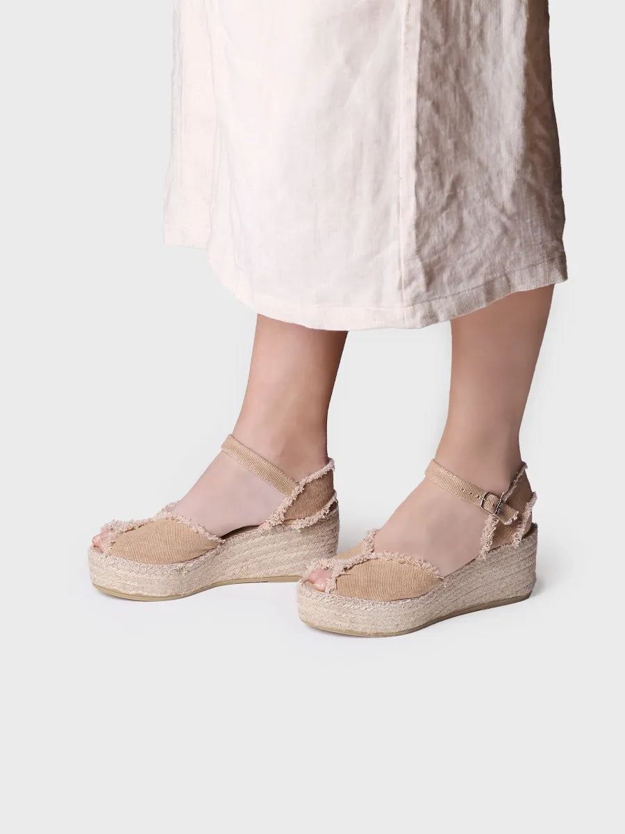 Toni Pons ISAURA espadrille compensée effilochée