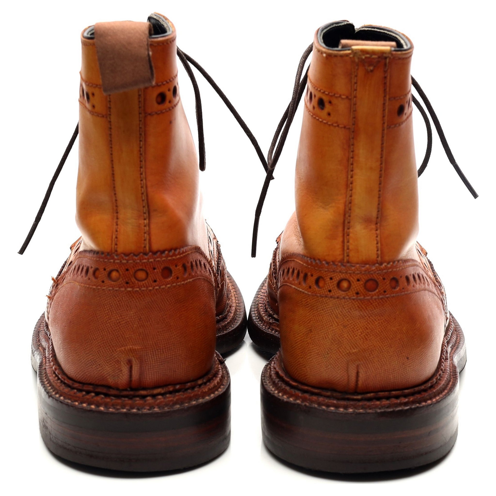 Grenson Fred bottines brogue cuir marron 8 triple cousu