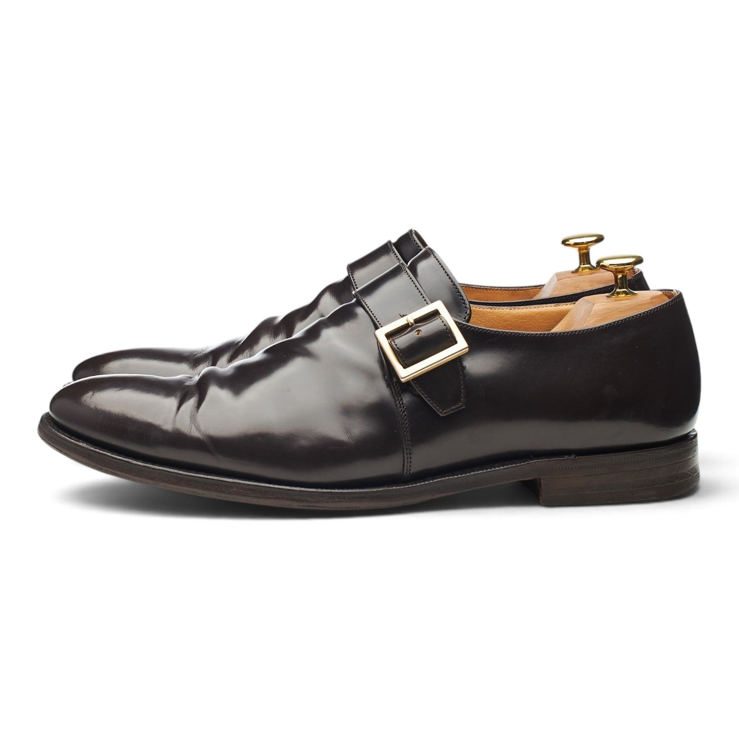 Church's Tokyo Chaussures Monk Cuir Marron Foncé UK 8.5