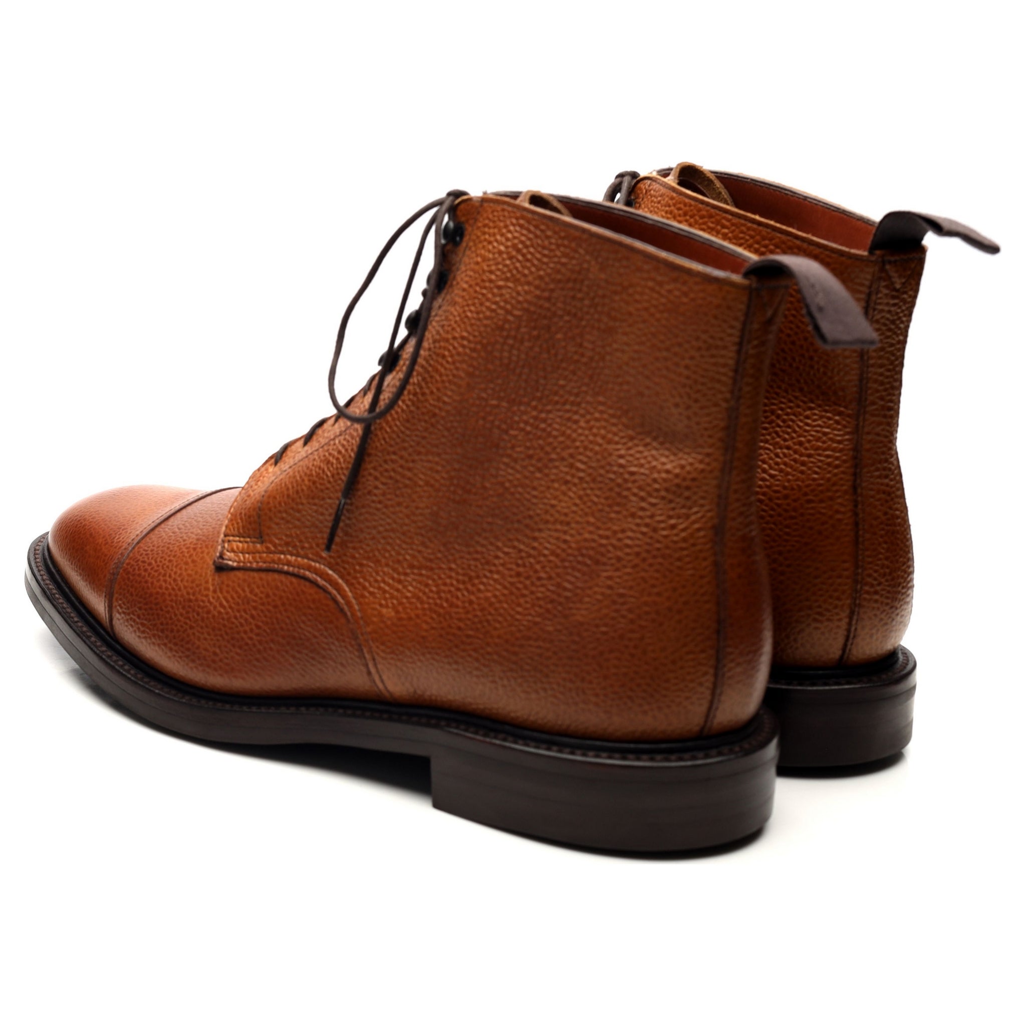 George Cleverley Taron bottines cuir marron grainé UK 10