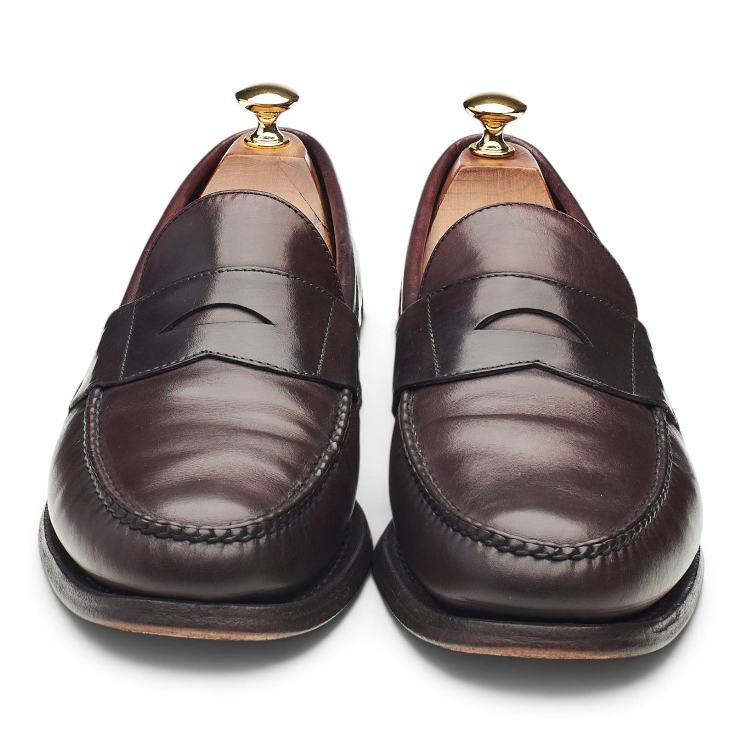 Allen Edmonds Paxton mocassins cuir bordeaux UK 9