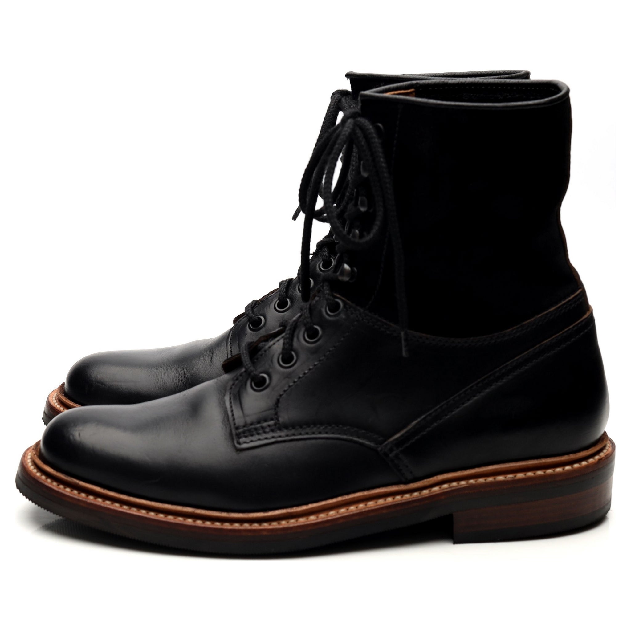 Grenson Veronica bottines cuir noir UK 5 semelle caoutchouc