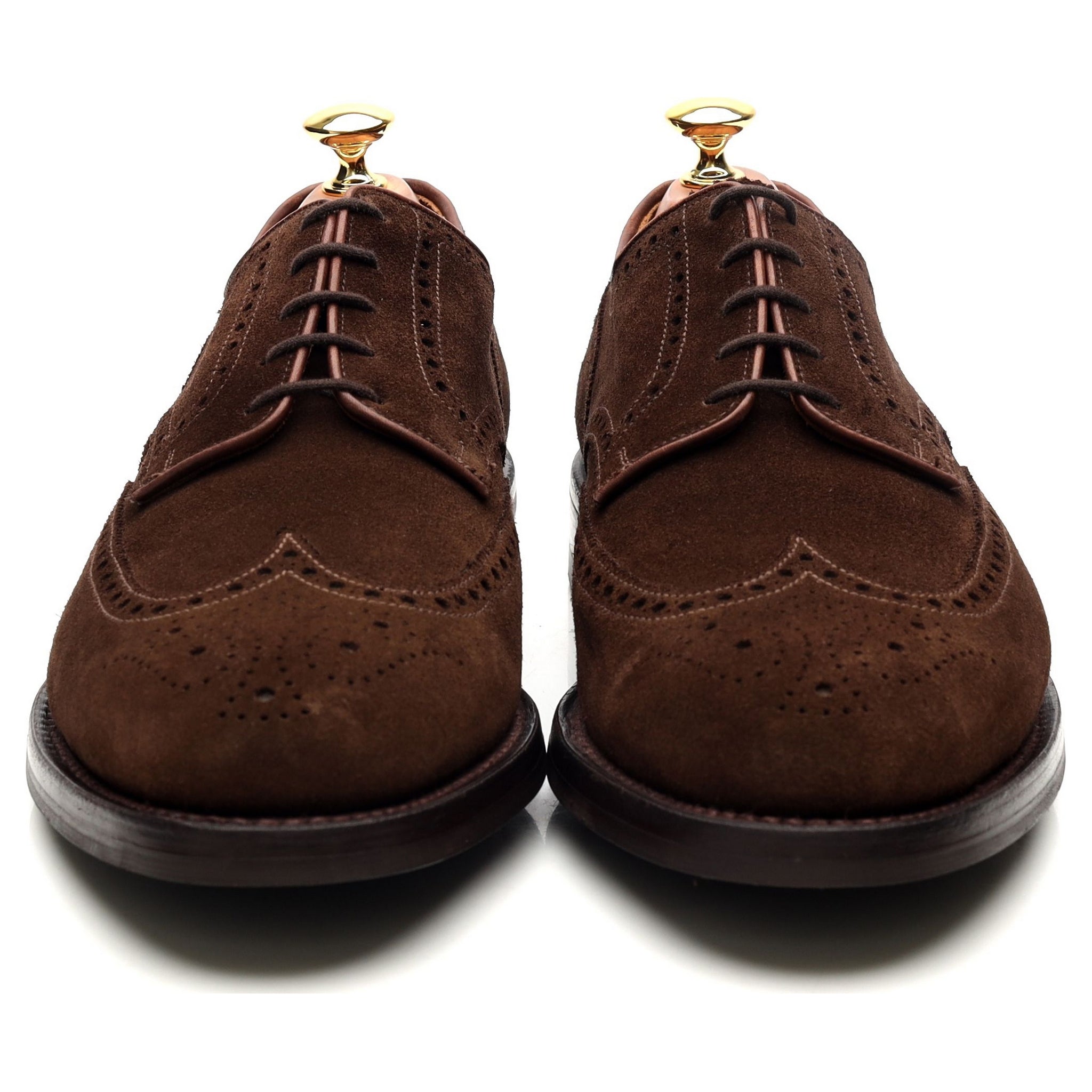 Crockett & Jones Cardiff derbies daim marron UK 9