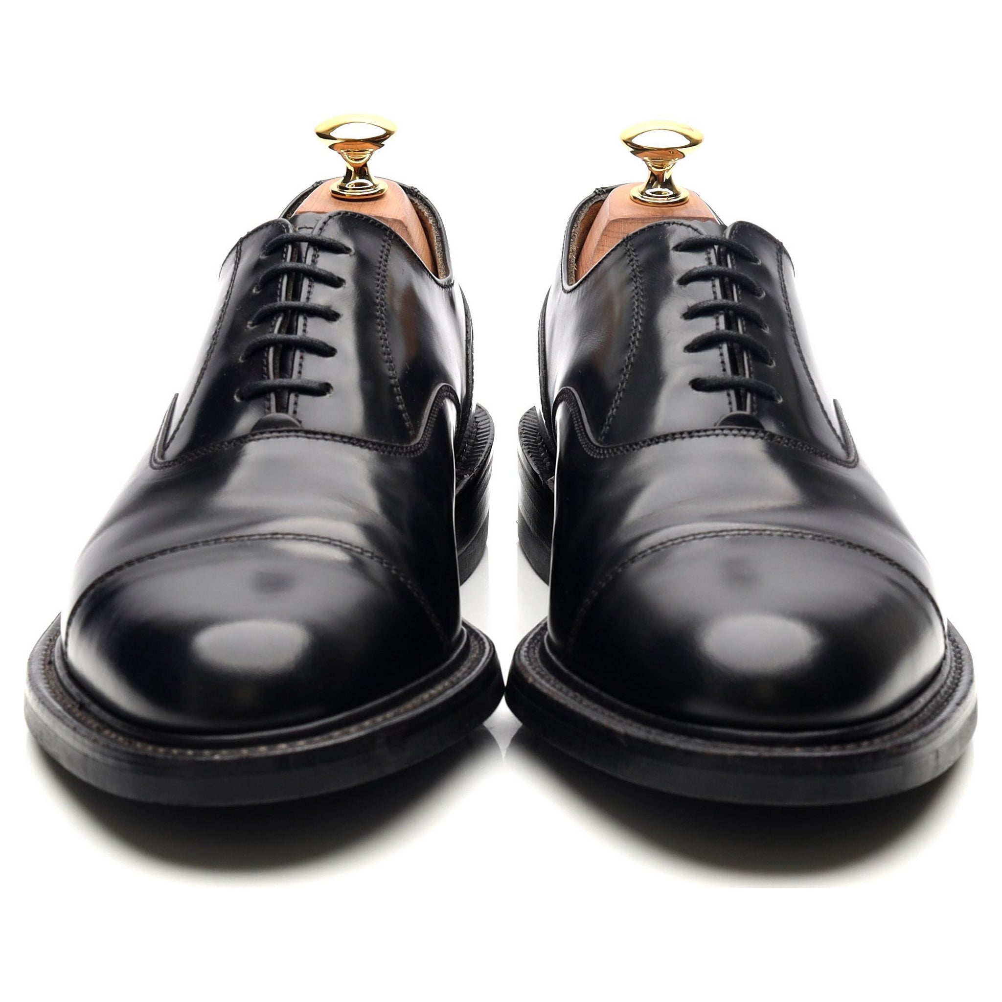 Loake 805 oxford cuir noir UK 7 semelle gomme