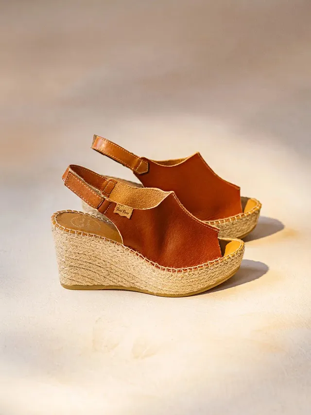 Toni Pons Lugano-P espadrilles cuir femme compensées