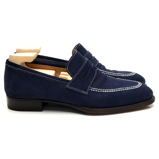 The Sabot mocassin daim grainé bleu pointure 8