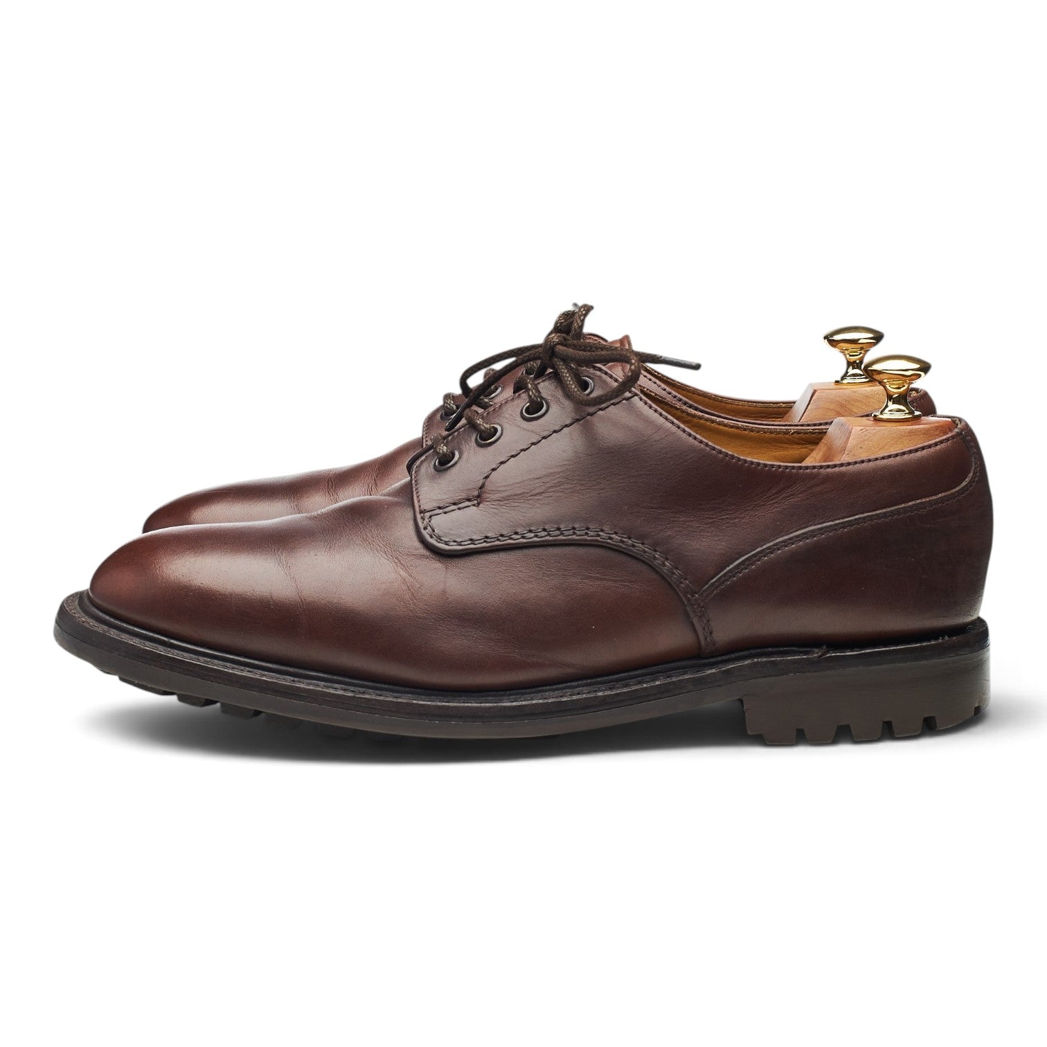 Loake Epsom II derby cuir ciré marron UK 9.5