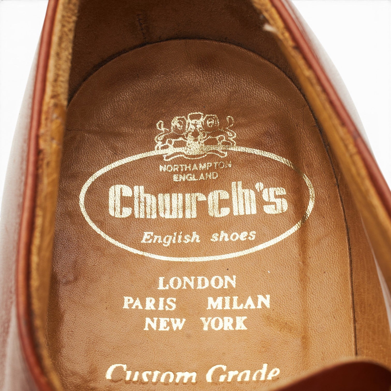 Church's Dartmoor derbies cuir marron UK 7 bout golf