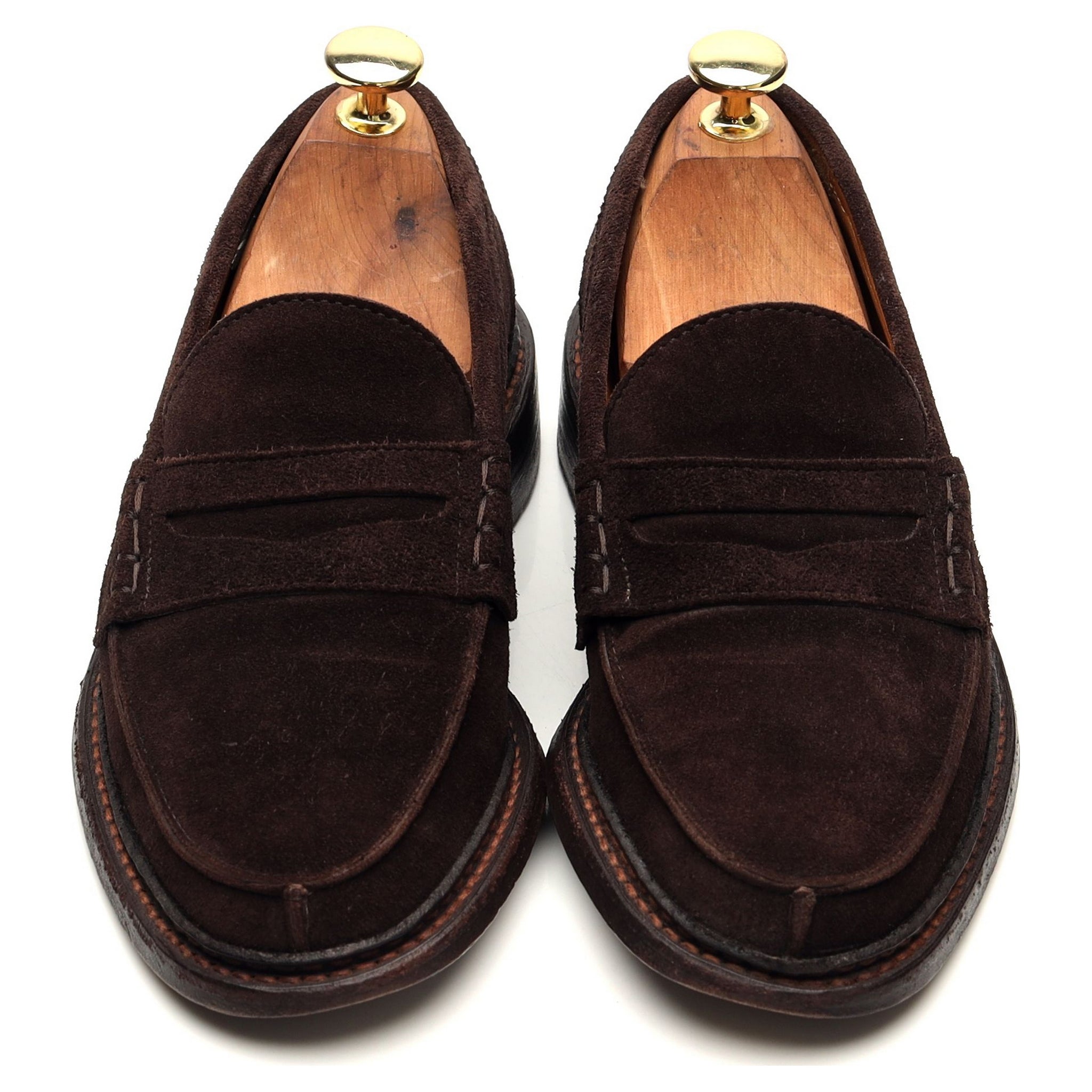 Tricker's Eva Mocassin daim marron foncé UK 3