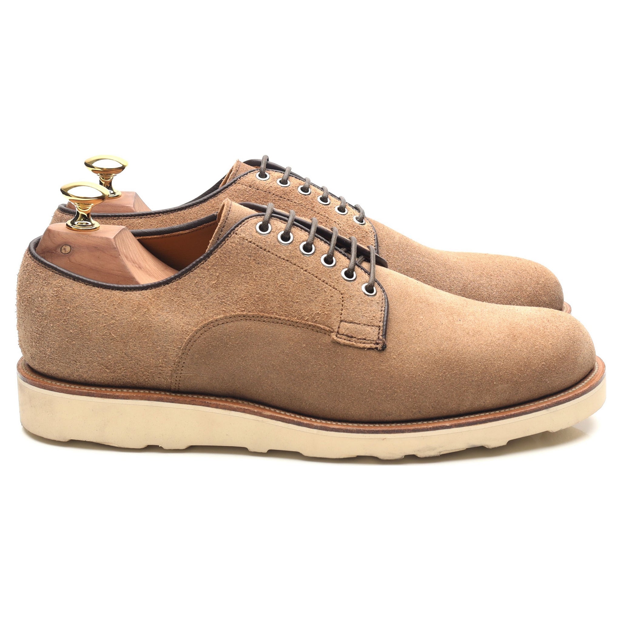 Viberg derby suède beige semelle gomme UK 7