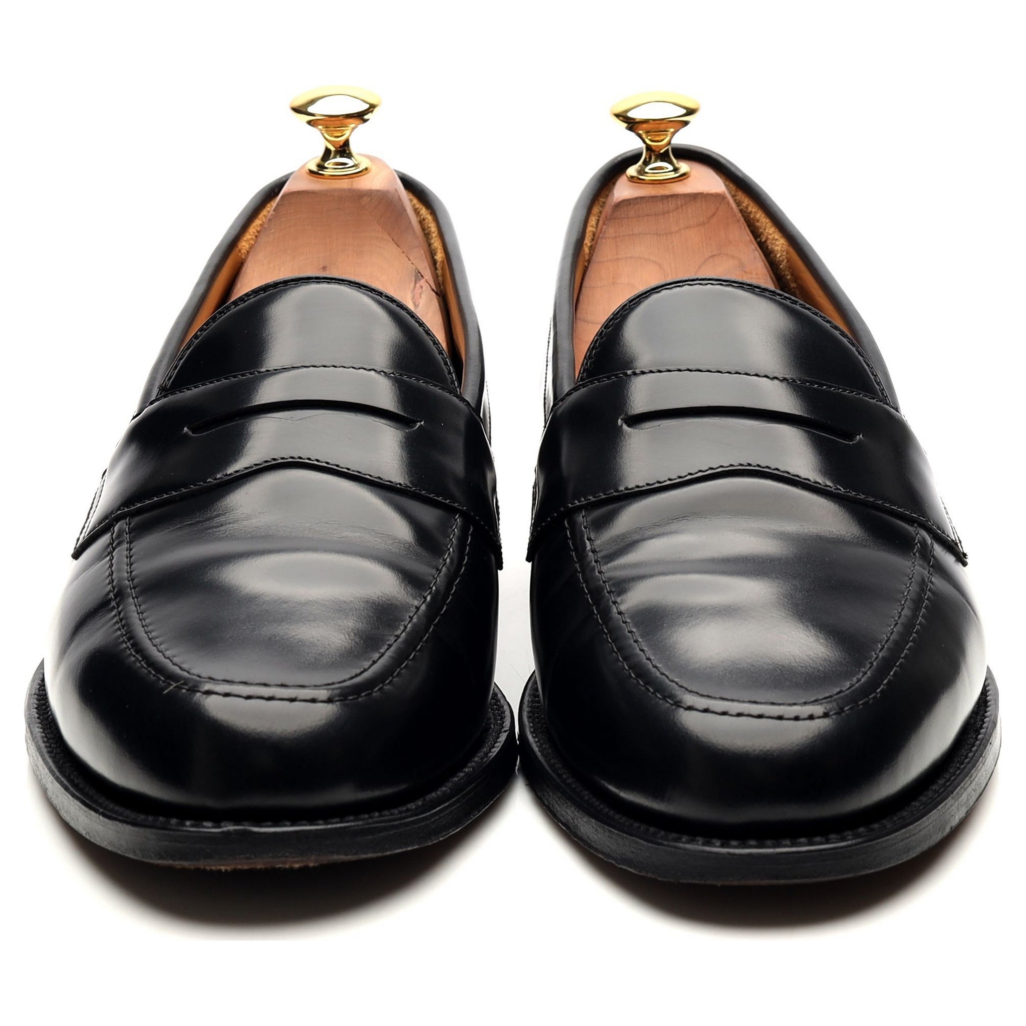 Loake Eton mocassin cuir noir pointure UK 9