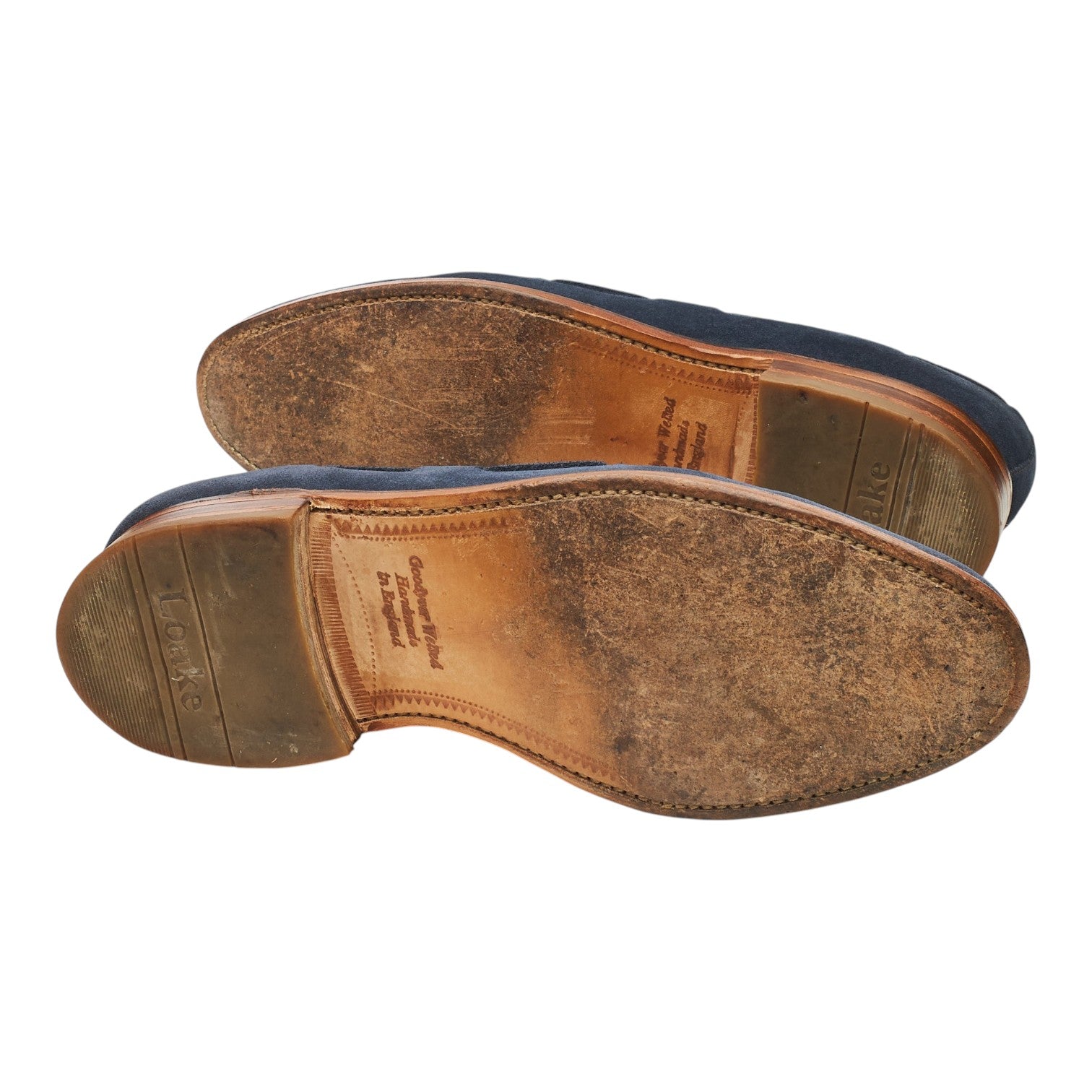 Loake 979286 mocassins homme daim bleu marine UK 7