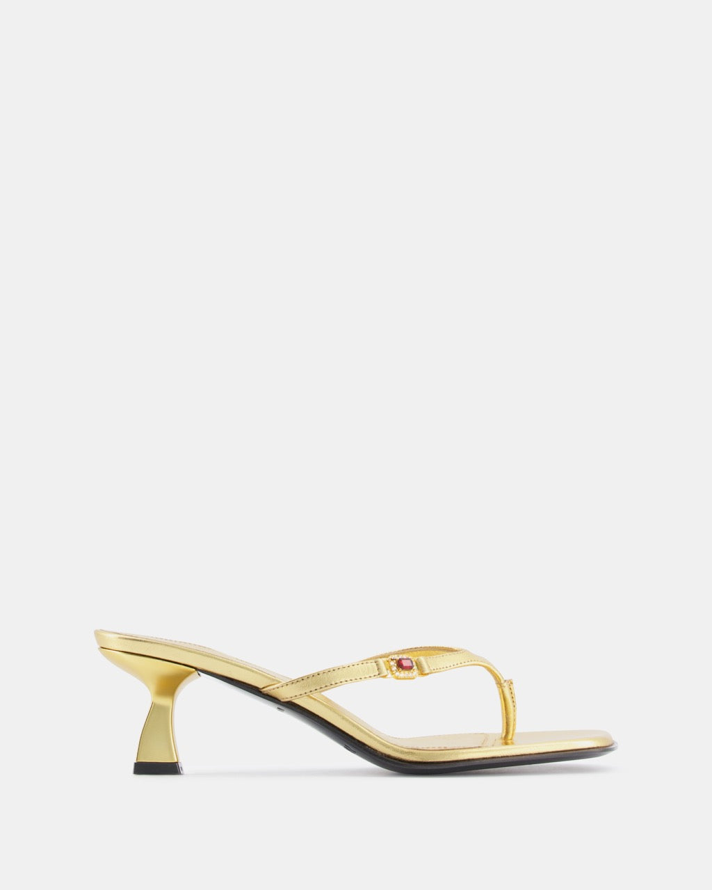 Nodaleto Dona Ruby mules doré talon 5 cm