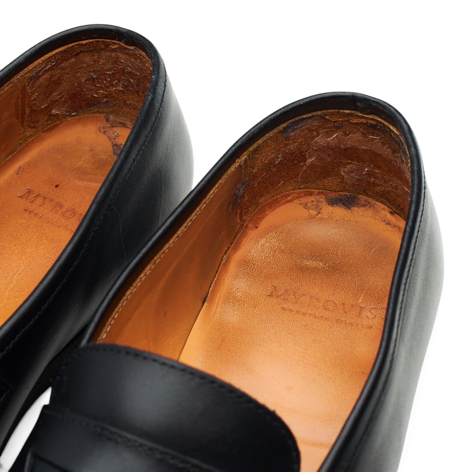 Myrqvist Stenhammar II mocassins cuir noir pointure UK 7.5