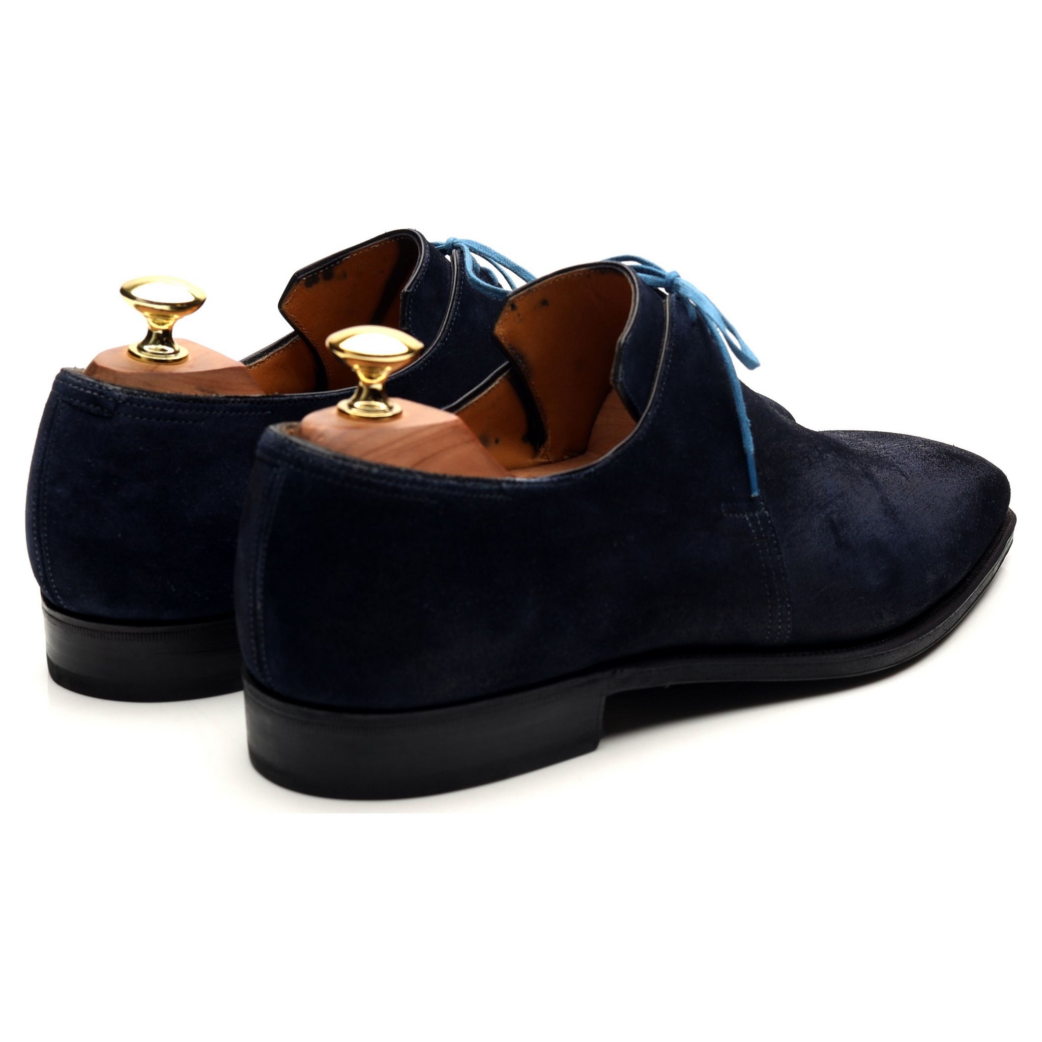 Corthay Arca derbys daim bleu marine UK 8