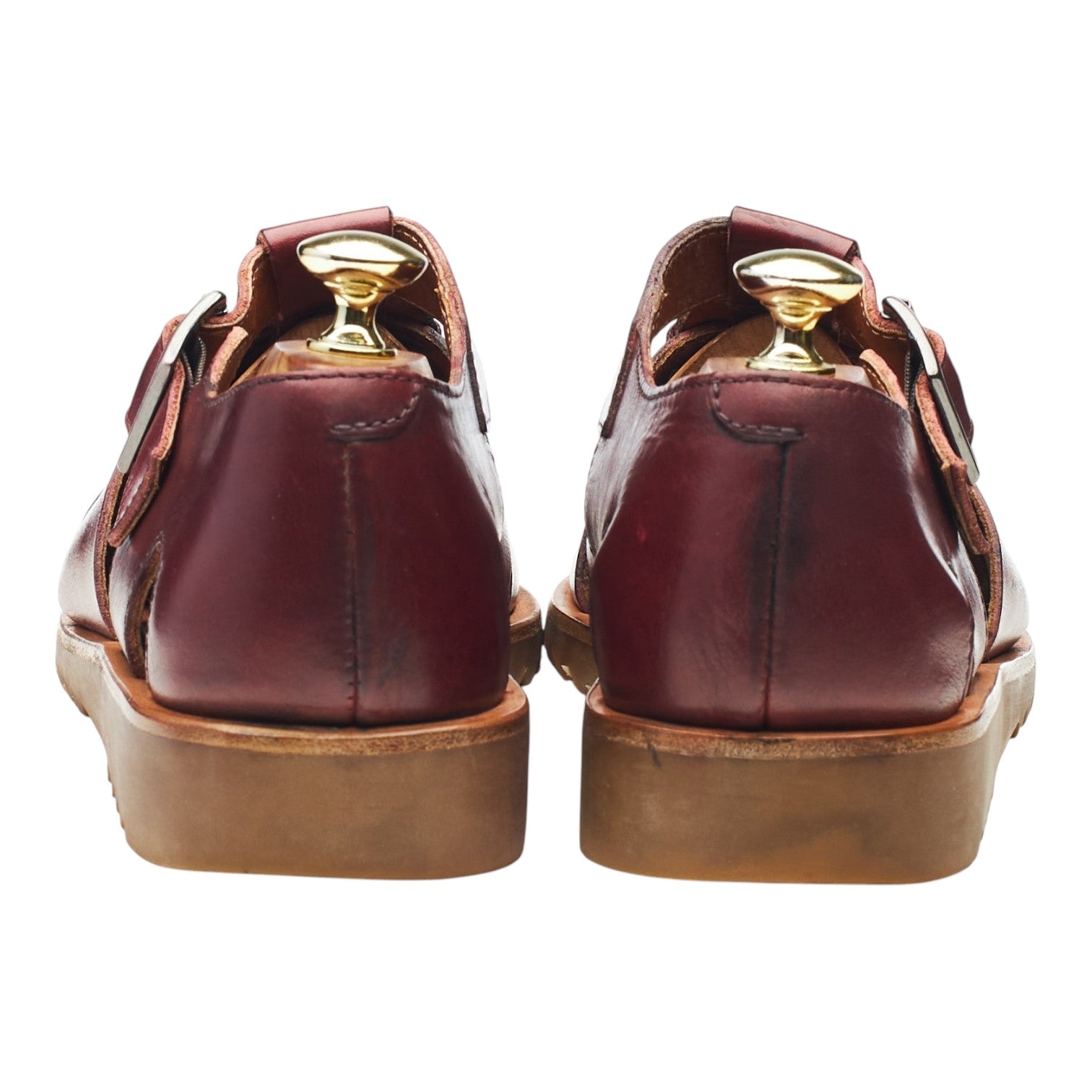Paraboot Pacific sandales cuir bordeaux UK 7