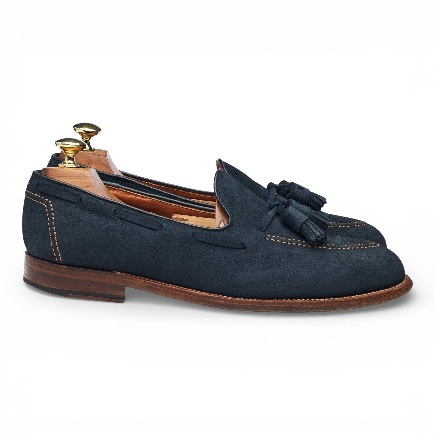 Alden 09188 mocassins daim bleu marine UK 7.5