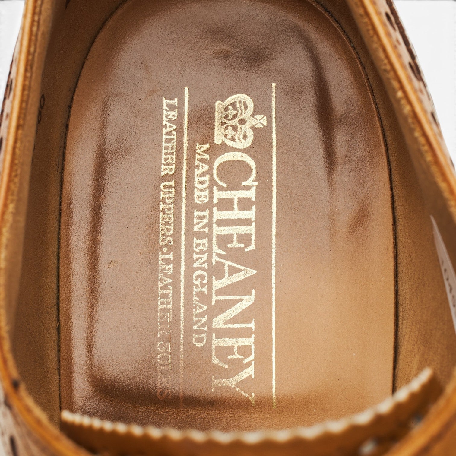 Cheaney derbies brogues cuir camel UK 10