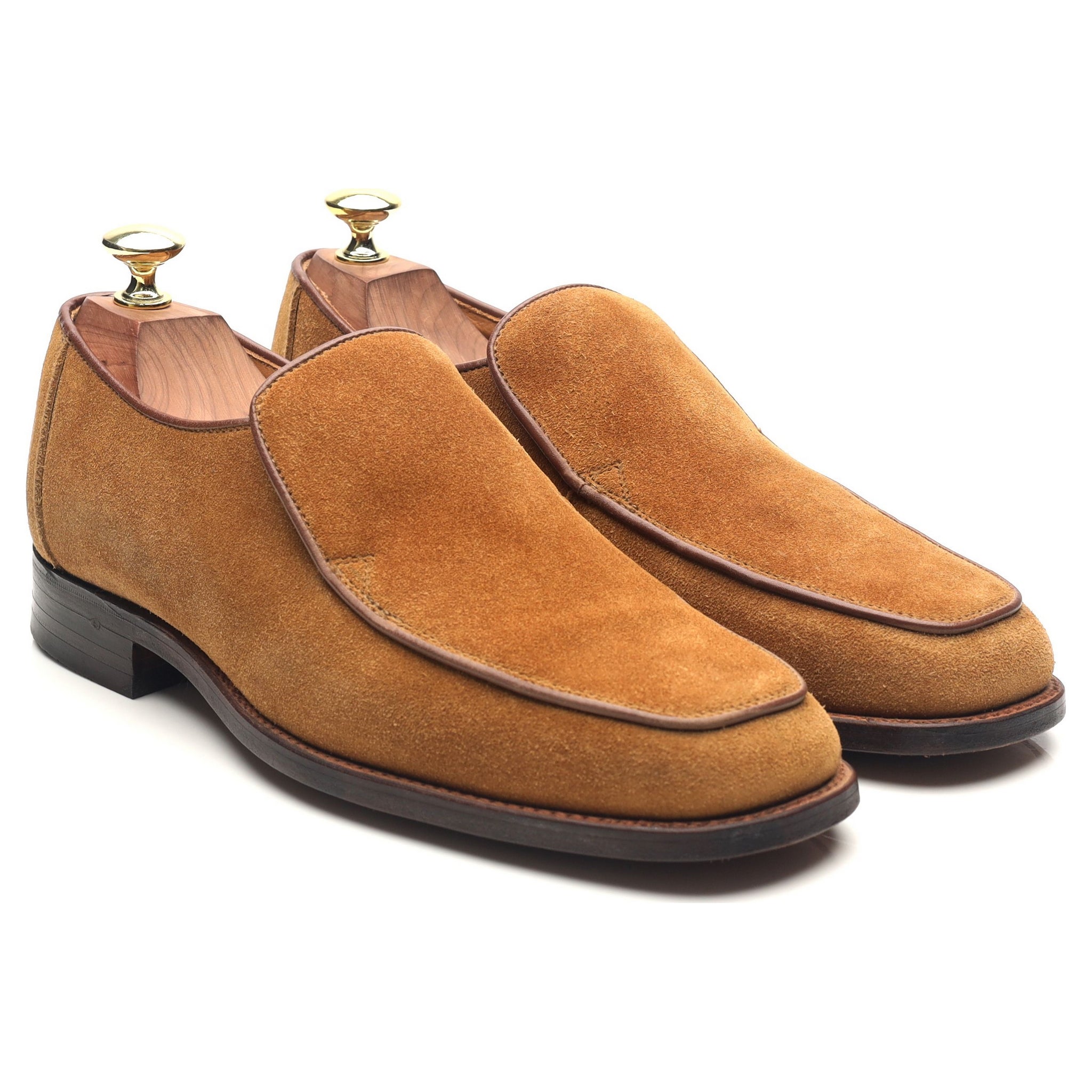 Alfred Sargent Cuba mocassins daim marron clair UK 7.5 cousu Goodyear