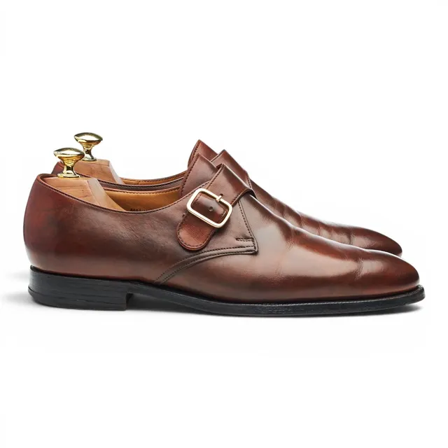 Crockett & Jones Malvern monk cuir marron pointure 41,5
