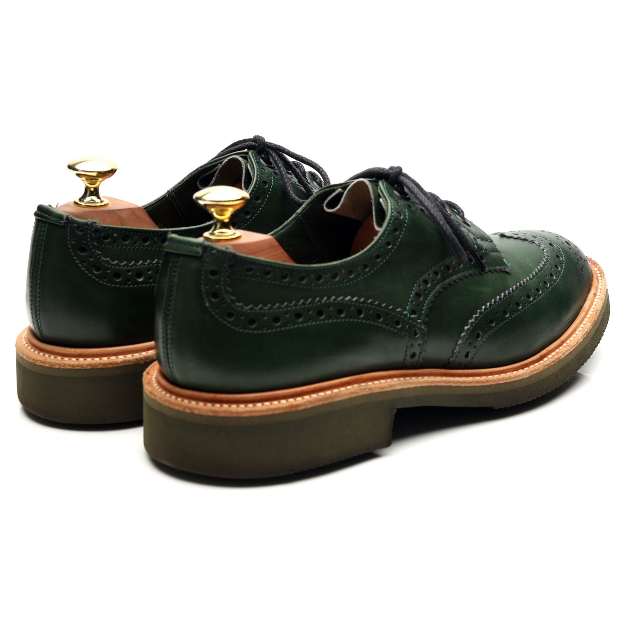 Tricker's Bourton derbys brogues cuir vert 41