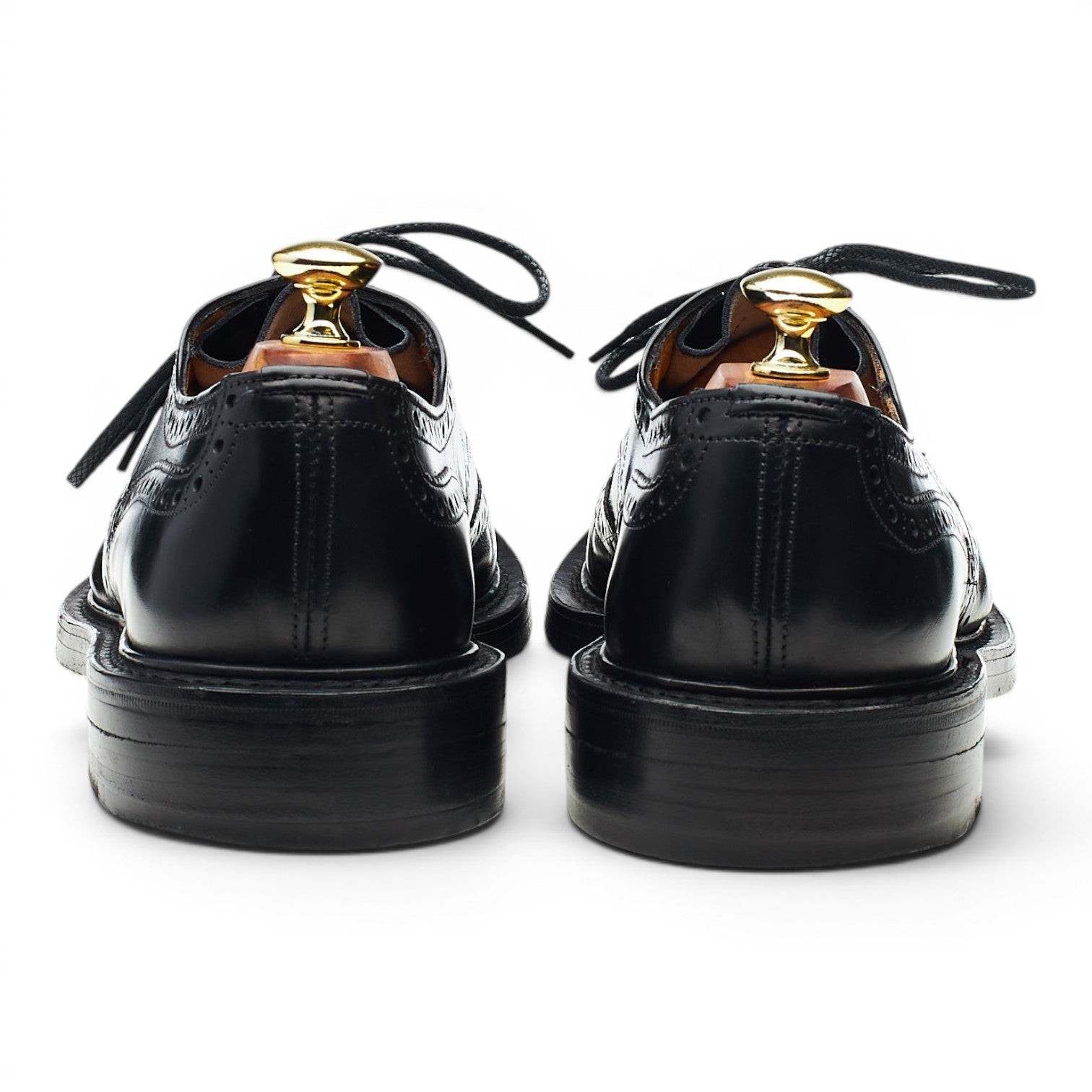 Tricker's Bourton derbys cuir noir UK 7