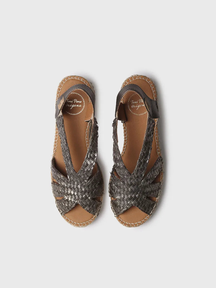 Toni Pons Doris espadrille femme tissu métallisé talon 4 cm
