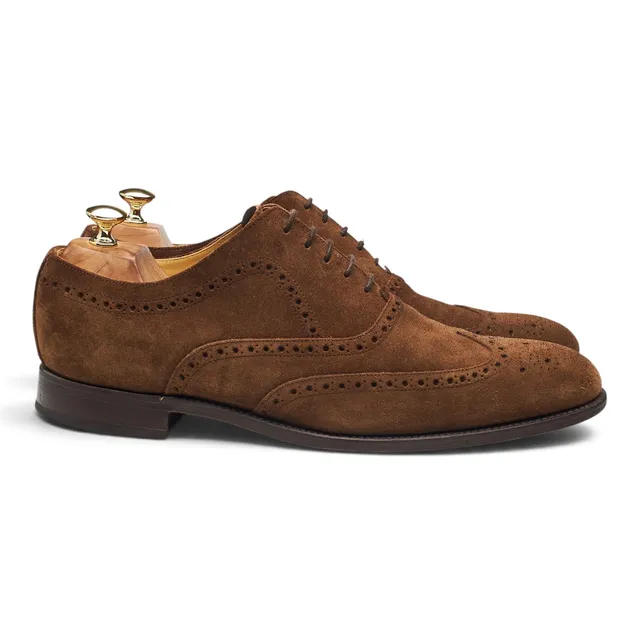 Barker Hampstead richelieu daim marron UK 10 G