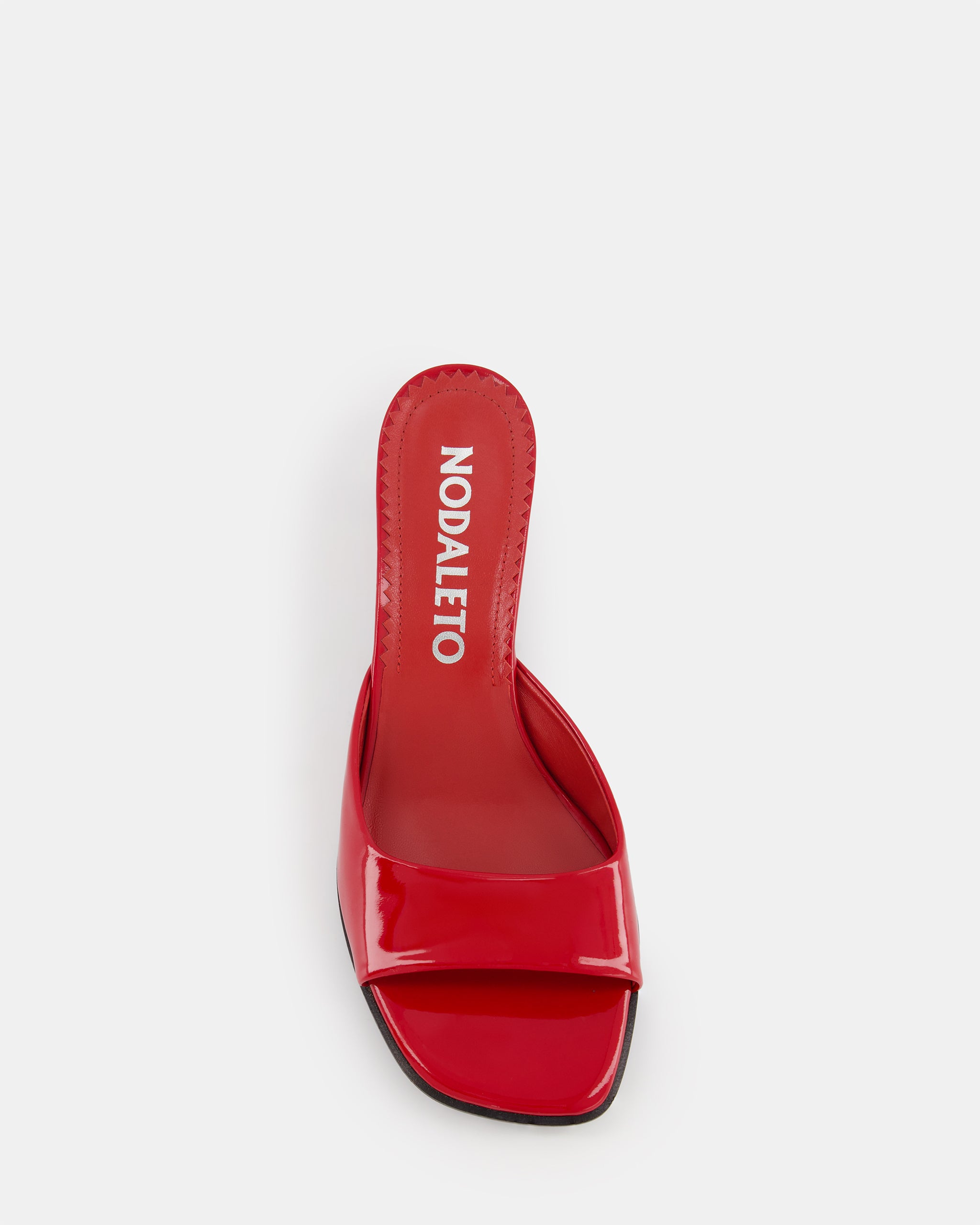 Nodaleto Dona Reese mules rouge verni talon 5 cm