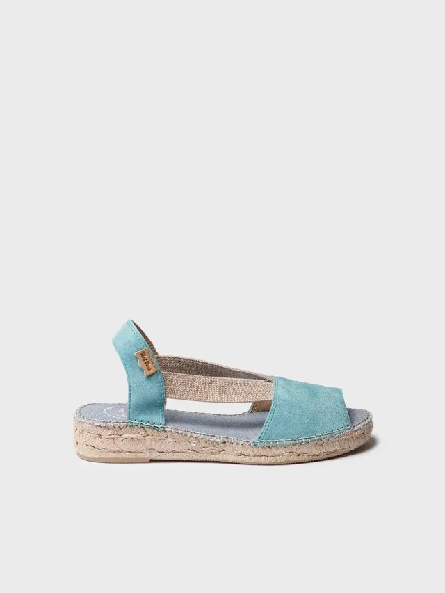 Toni Pons Ella espadrilles plates daim aqua