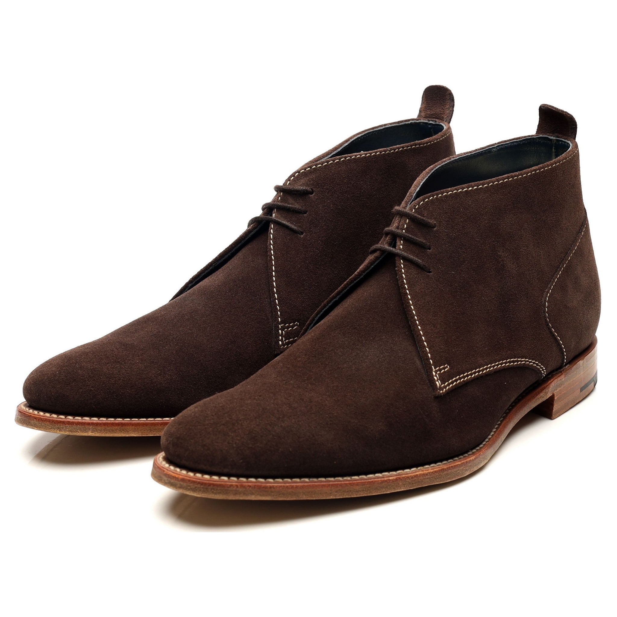 Barker Lucius bottines chukka marron foncé UK 8.5 daim