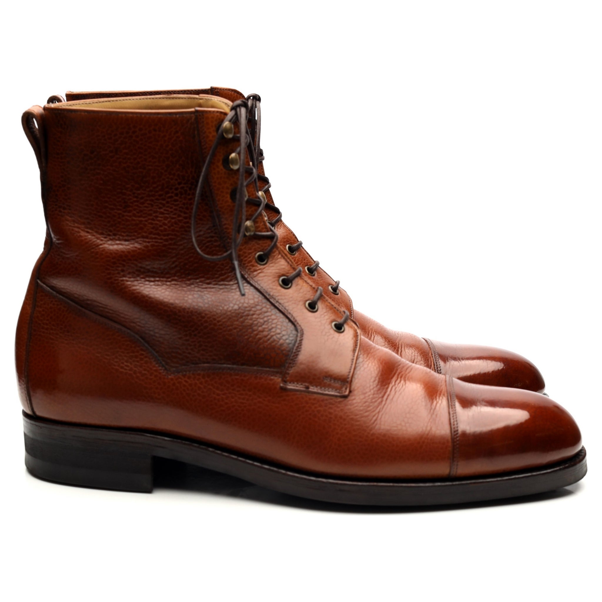 Vass Valway bottes cuir grain marron UK 9