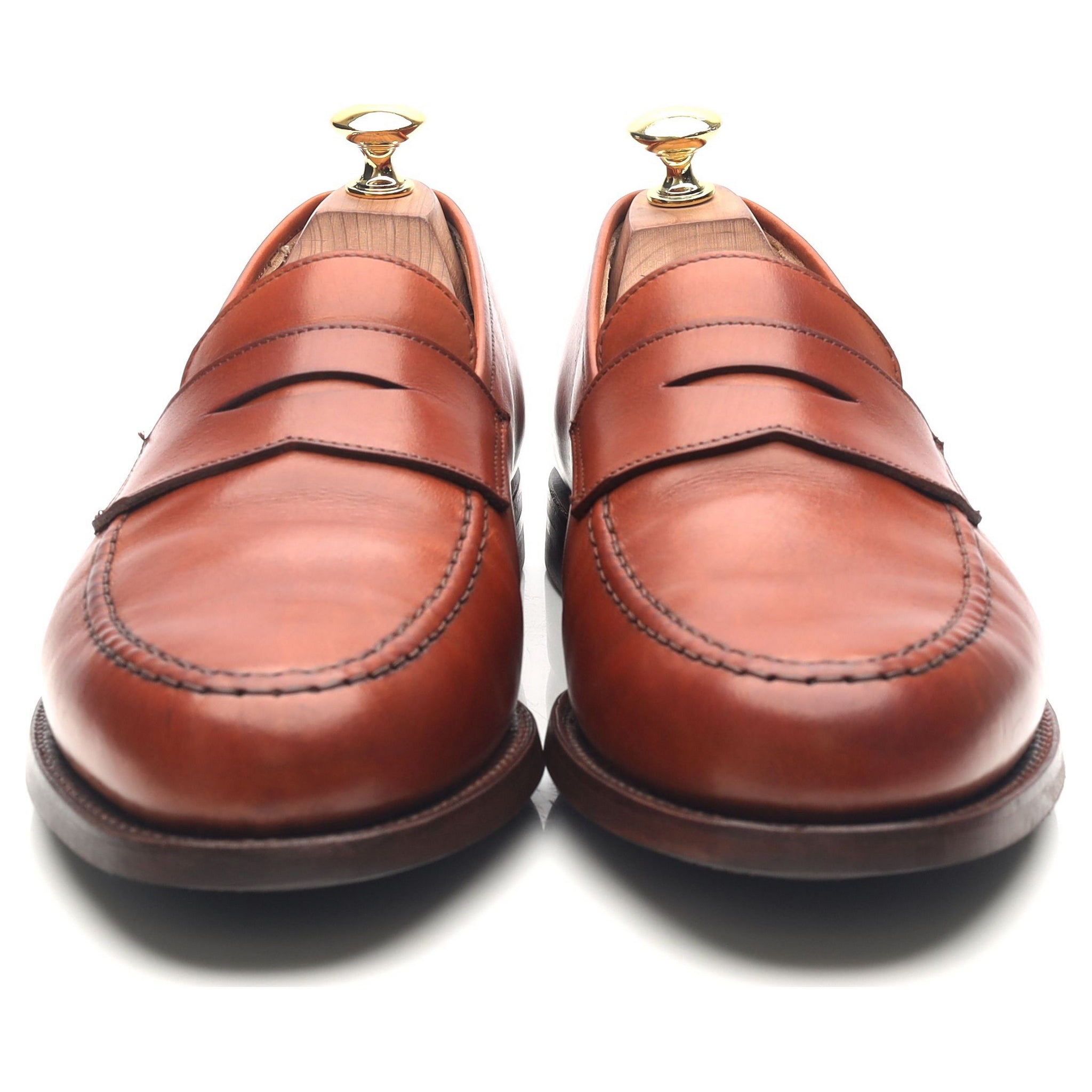 Crockett & Jones Boston mocassins marron cuir pointure 8.5