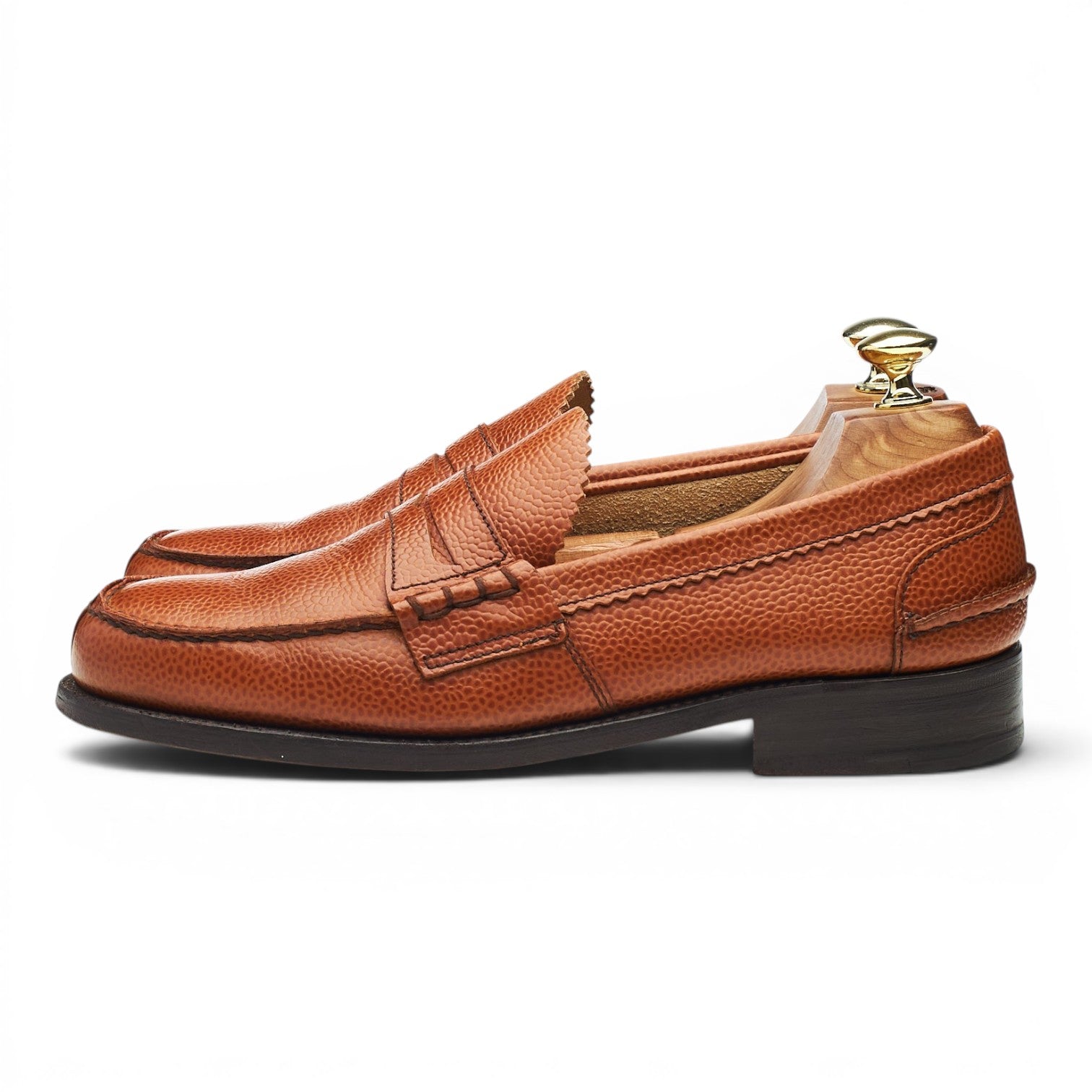 Mocassins Barker Arran cuir grainé marron UK 7.5