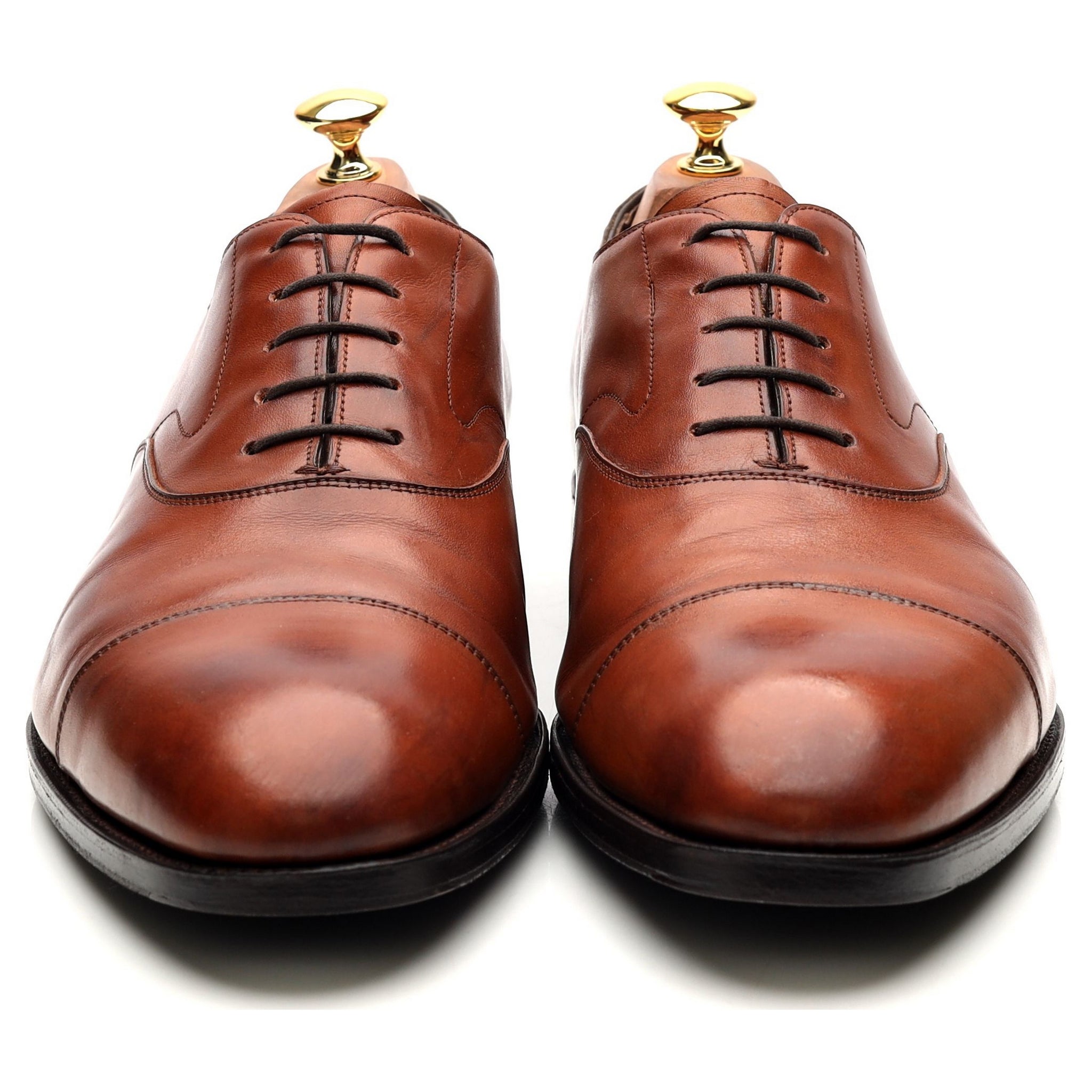 Edward Green Chelsea richelieu cuir tabac 10.5 cousu Goodyear