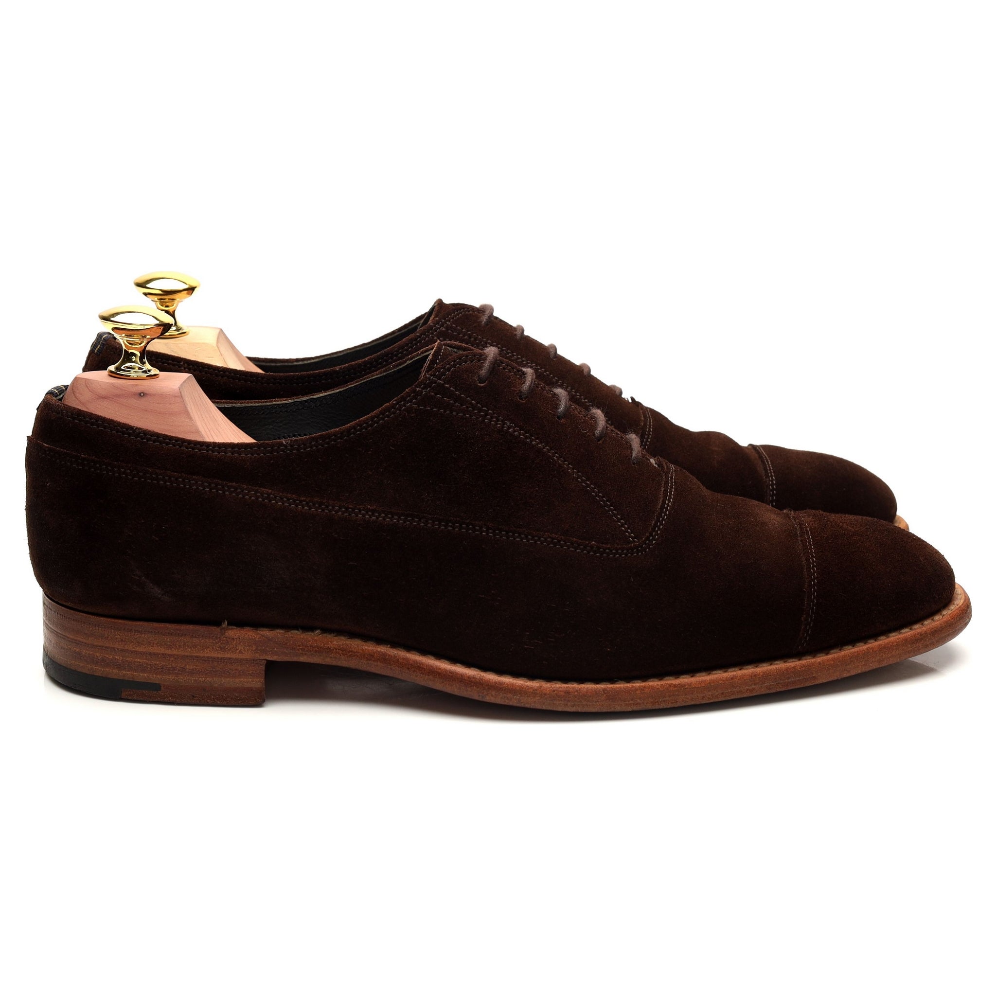 Cheaney Oxford chaussures suède marron foncé UK 7