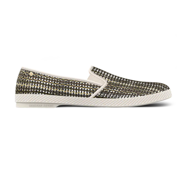 Rivieras Lord 3114 espadrille noir jaune tissé