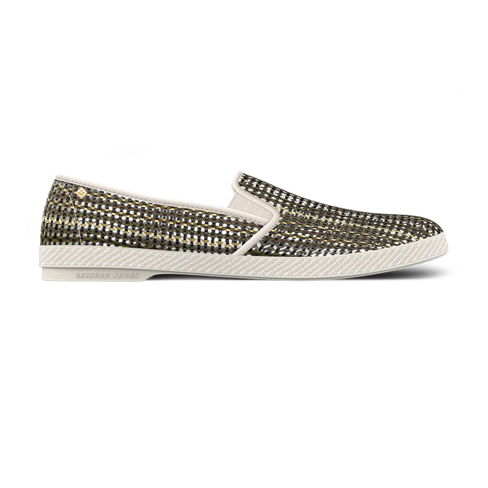 Rivieras Lord 3114 espadrille noir jaune tissé