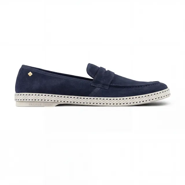 Rivieras Classic 1624 mocassin cuir marine confort