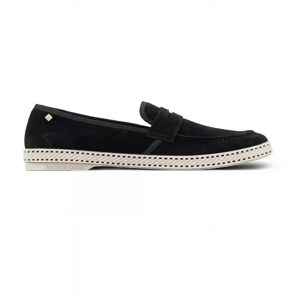 Rivieras Classic 1621 mocassin cuir noir