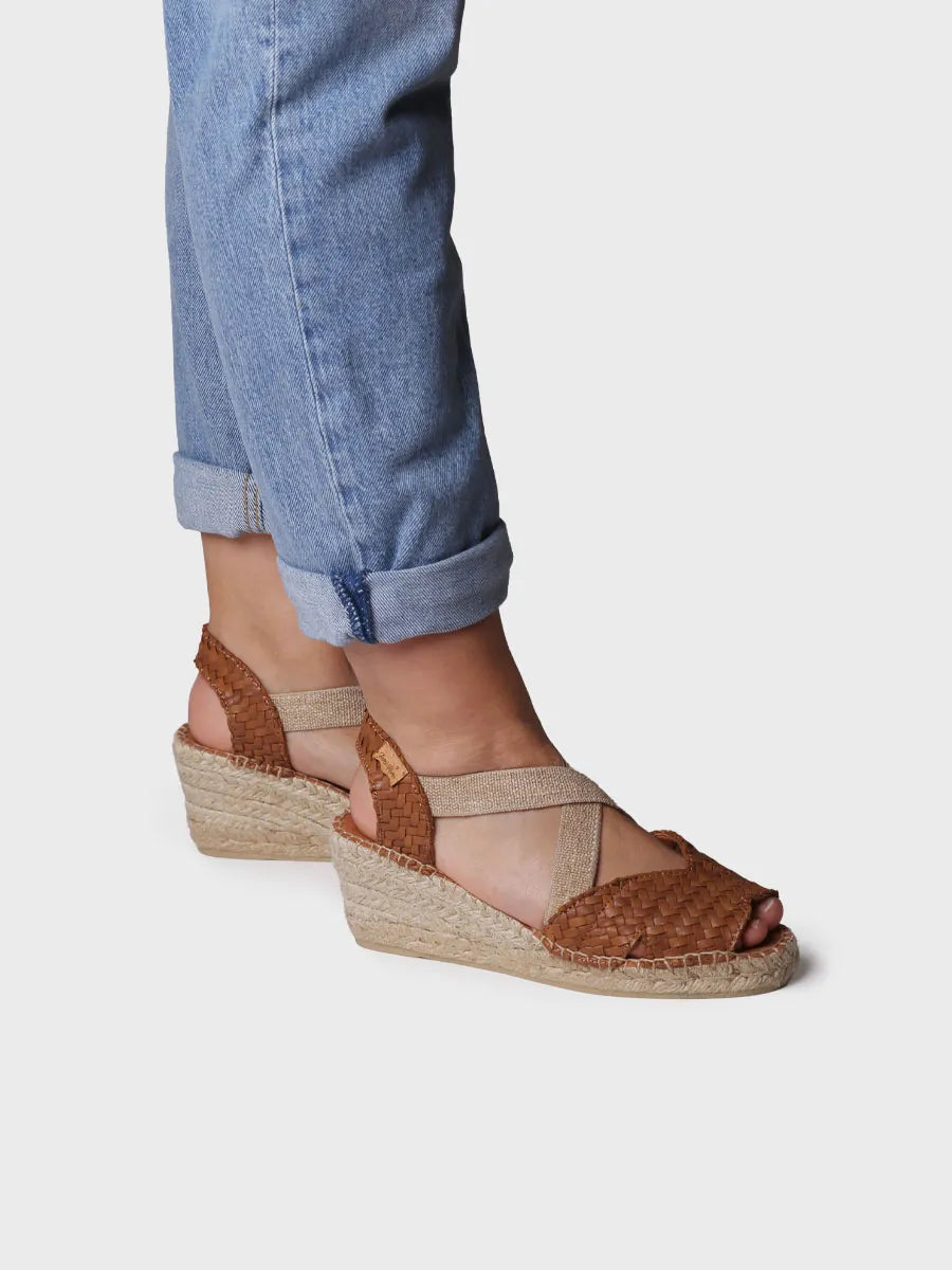 Toni Pons Salina espadrilles compensées platino tressé