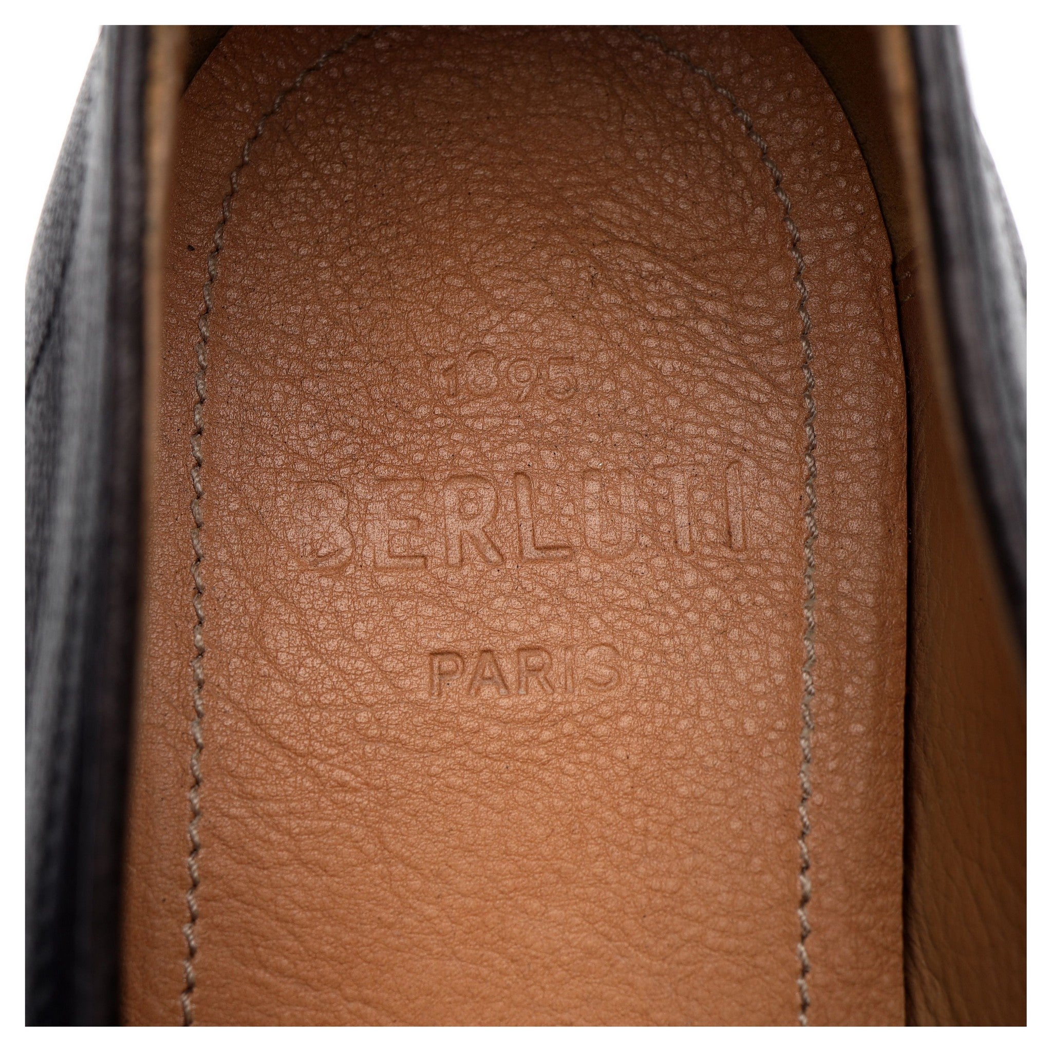 Berluti B Volute mocassins cuir gris UK 8 patiné