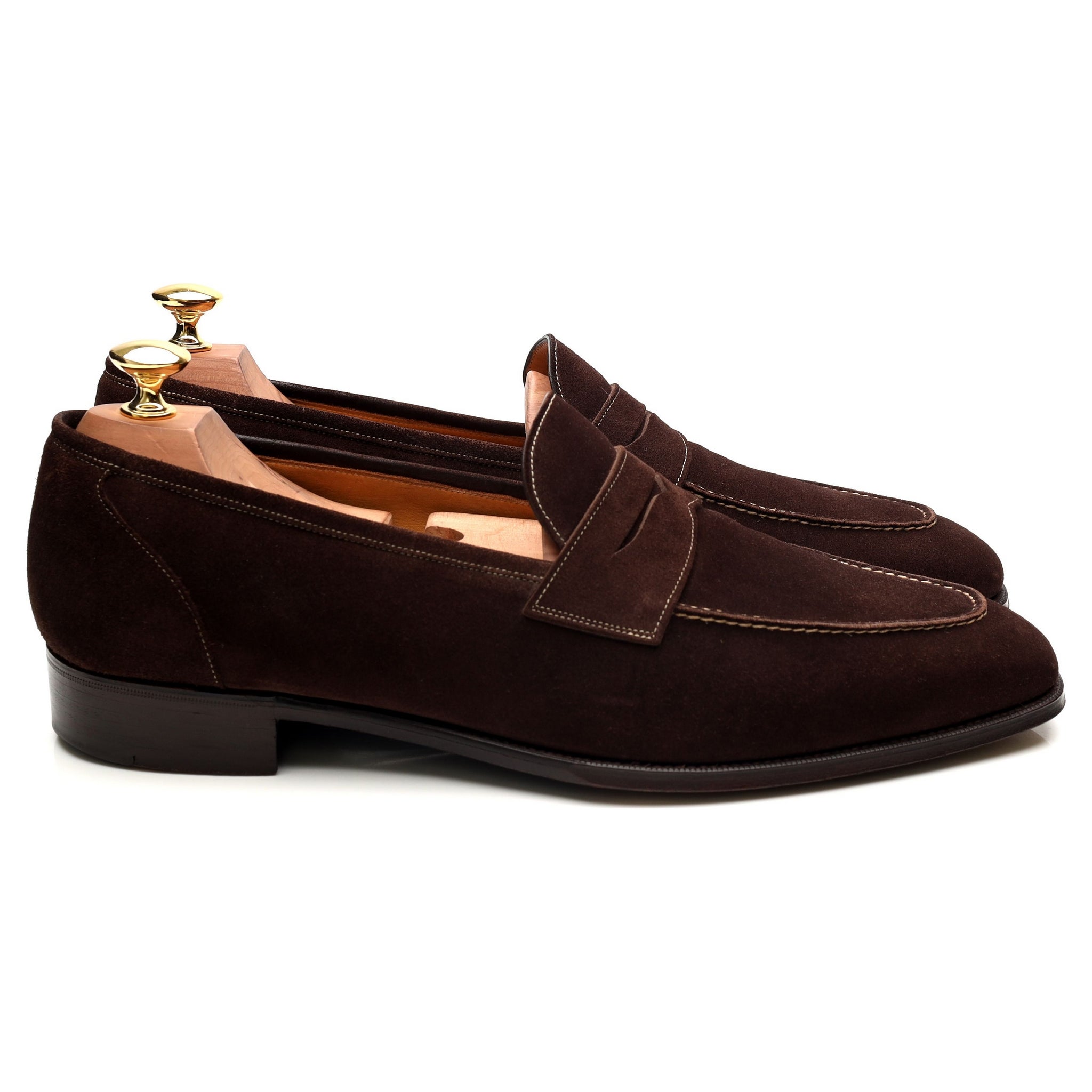 Gaziano & Girling Holkham mocassins daim marron UK 9,5