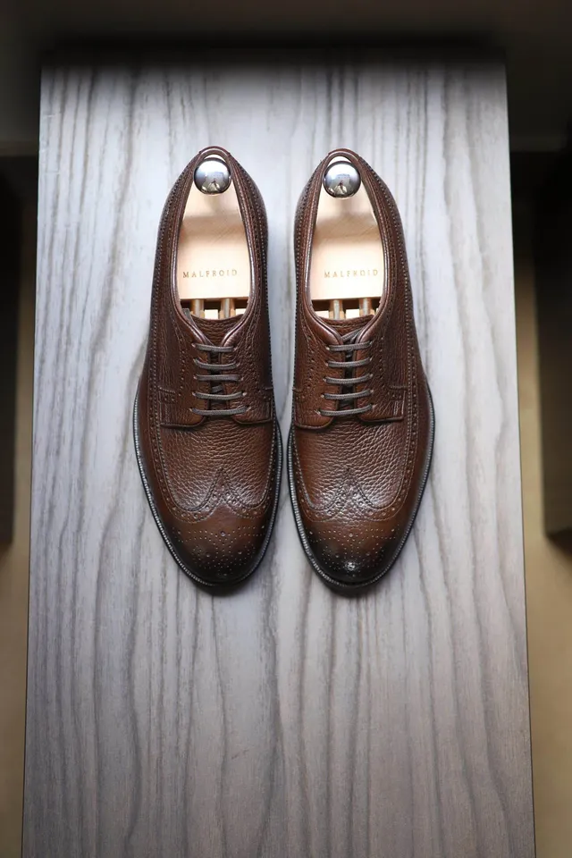 Malfroid Brogue-Master derby cuir grainé