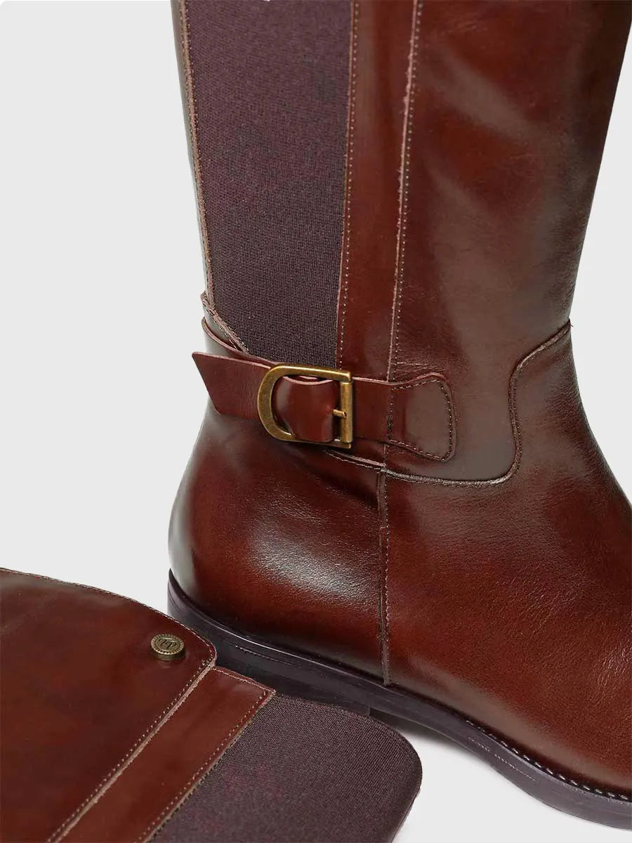 Toni Pons Tacoma-P botte haute femme cuir marron